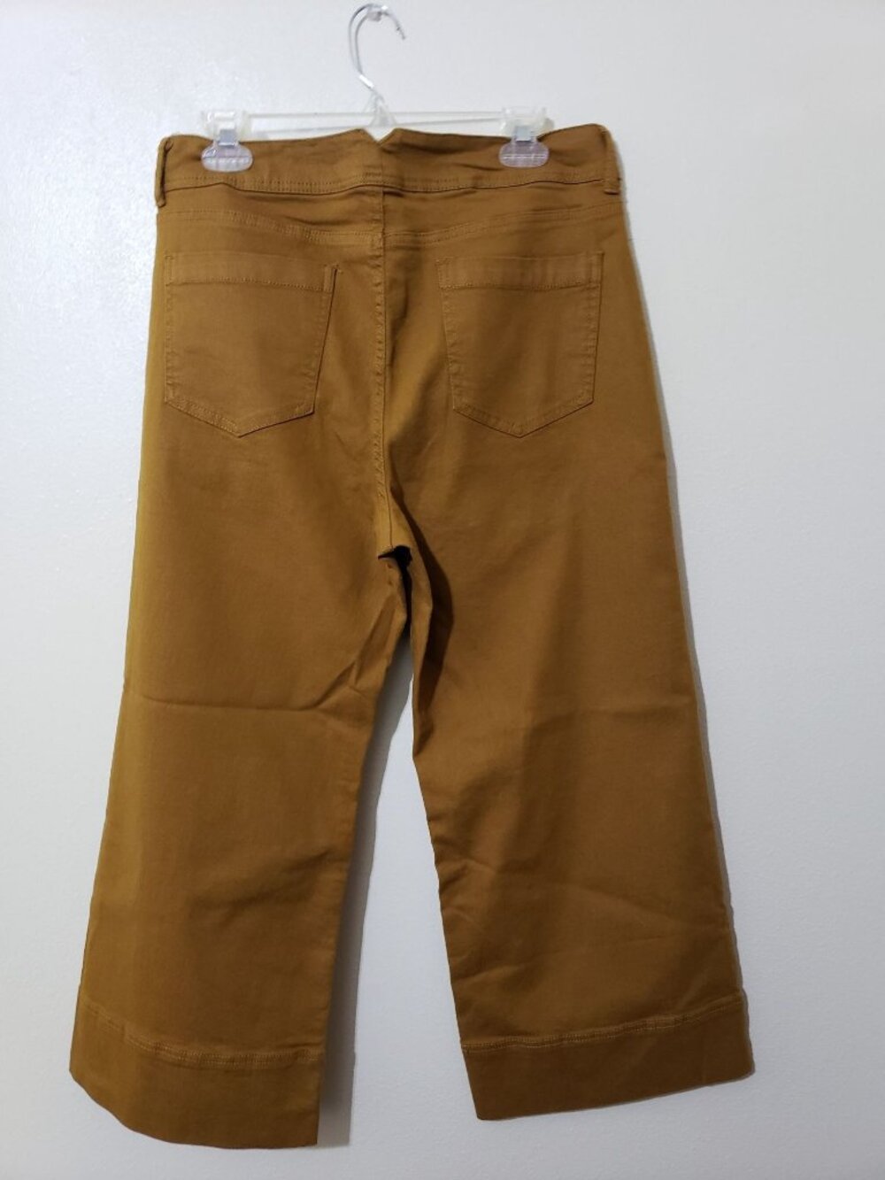 Stitch Star, gold, wide leg crop denim pants, size 12 - Picture 4 of 6